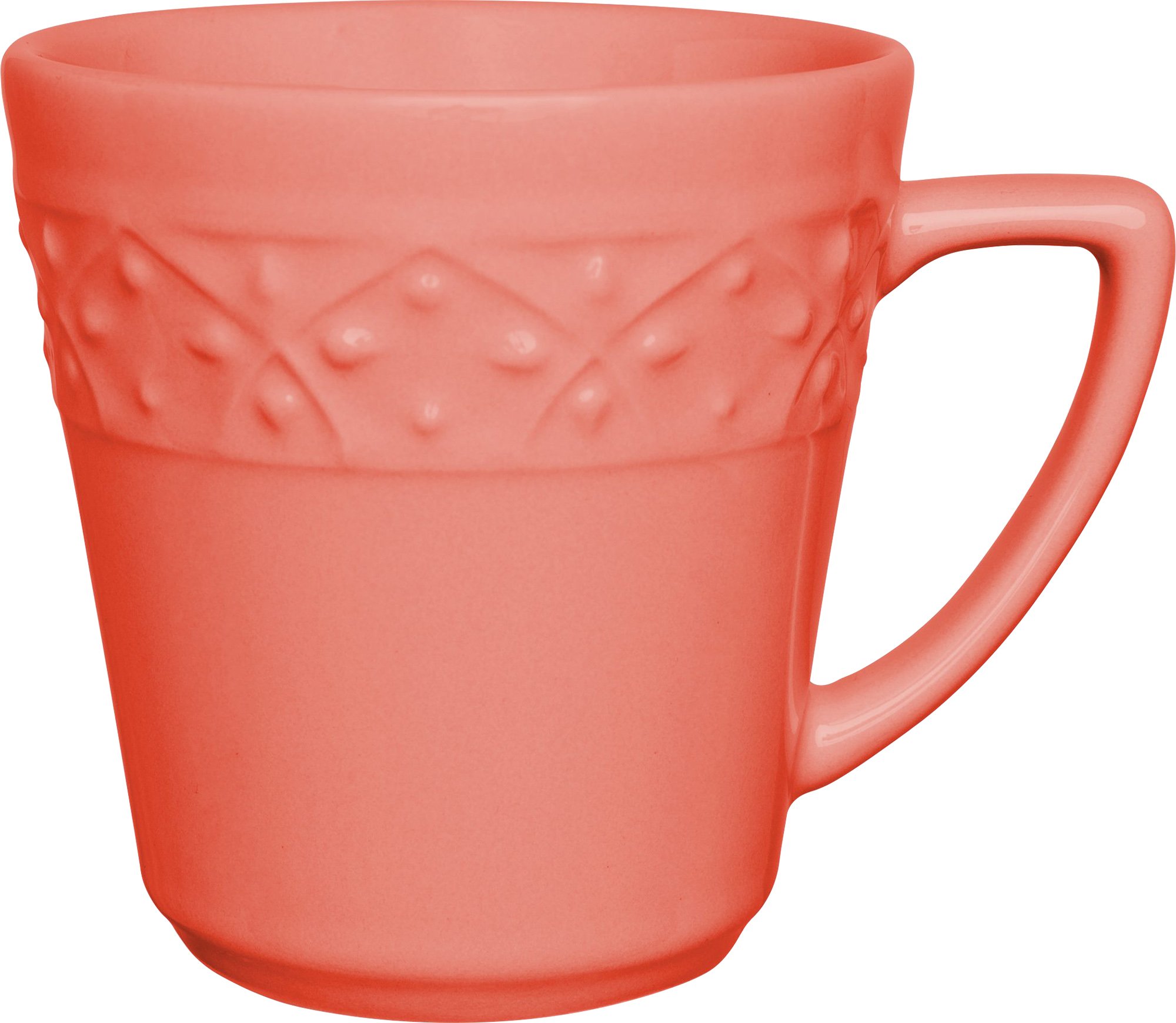 Kit 6 Canecas Mendi Coral Oxford® Cerâmica 360ml