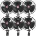 Kit 6 Mini Ventilador Veicular Carro Ônibus Caminhão De 20cm