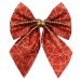 Kit 6 Peças Enfeite Árvore Natal Laço Lacinho Vermelho Brilhante 15,5cm