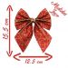 Kit 6 Peças Enfeite Árvore Natal Laço Lacinho Vermelho Brilhante 15,5cm