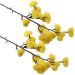 Kit 6 Plantas Artificiais Mamona Amarela Enfeite Jardim 70cm