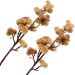 Kit 6 Plantas Artificiais Mamonas Marrom Enfeite Jardim 70cm