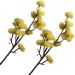 Kit 6 Plantas Artificial Mamonas Amarelo Escuro Jardim 70cm