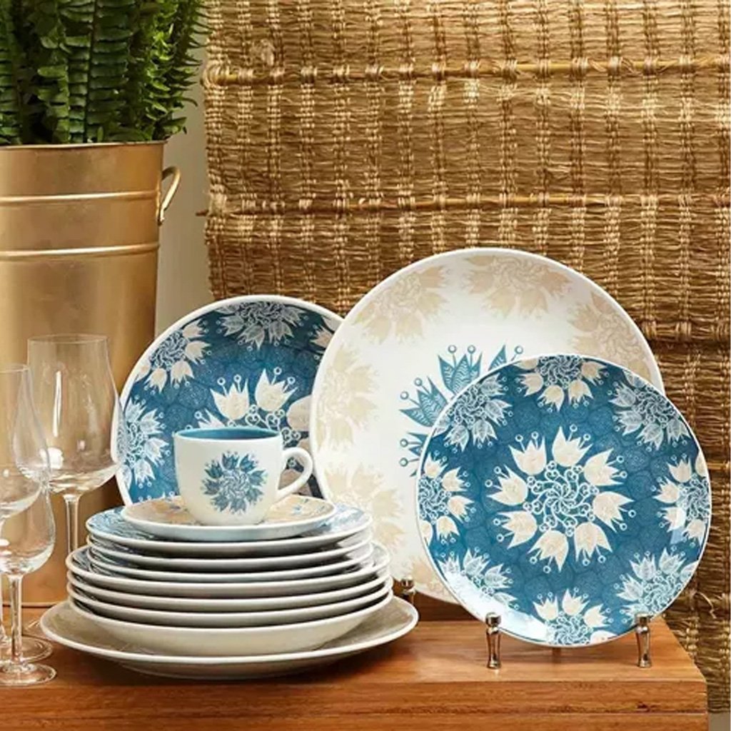 Kit 6 Prato Raso Coup Etnia Oxford® Porcelana 28cm