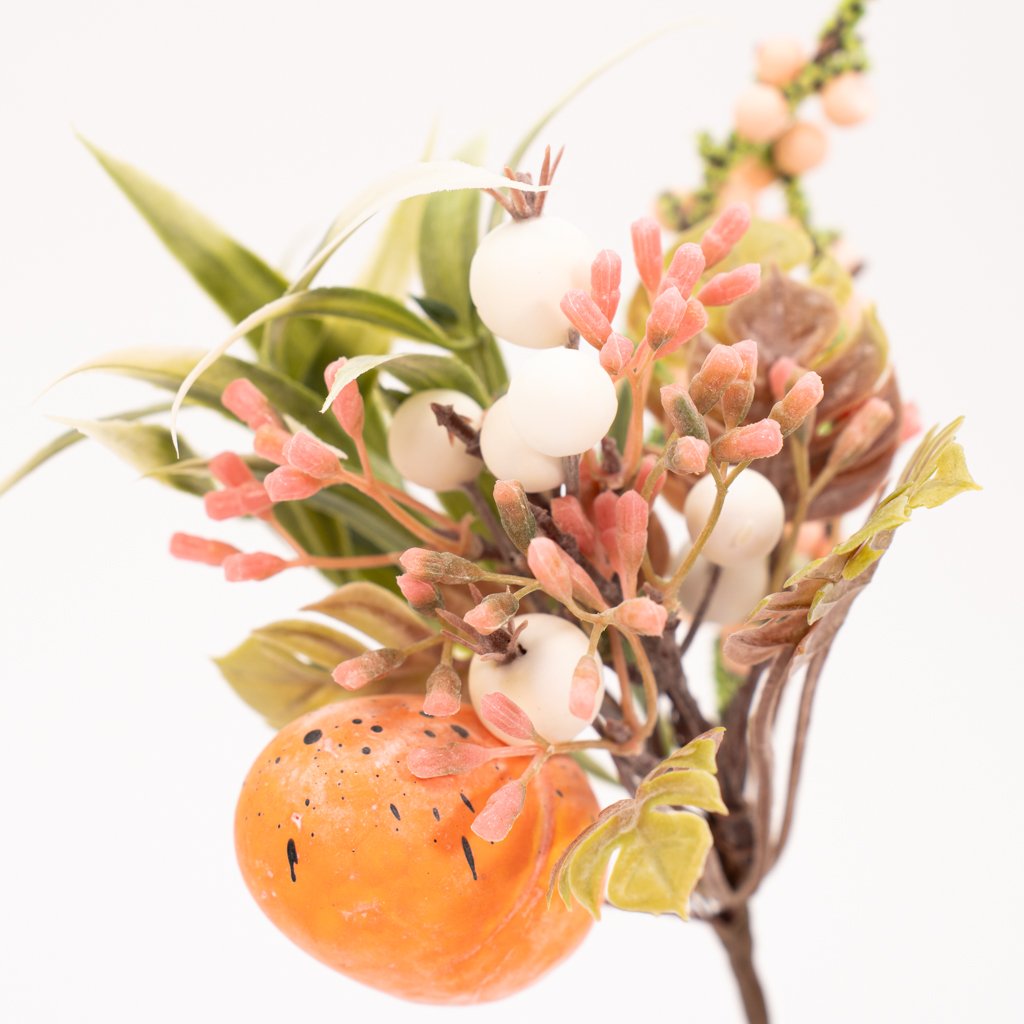 Kit 6 Ramos Artificiais de Páscoa Decoração Folhas e Ovinhos 23cm