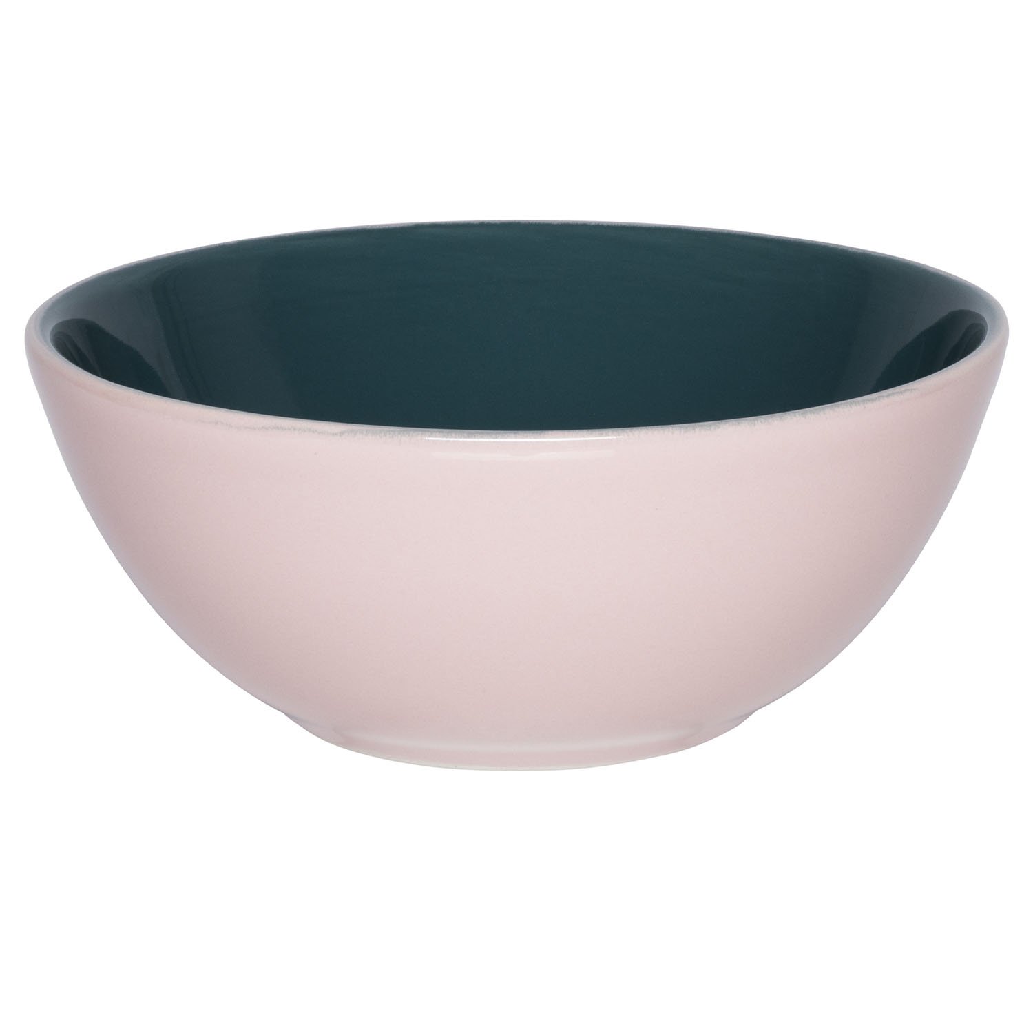 Kit 6 Tigelas Bowl Bicolor Verde E Rosa Oxford® Cerâmica 600Ml