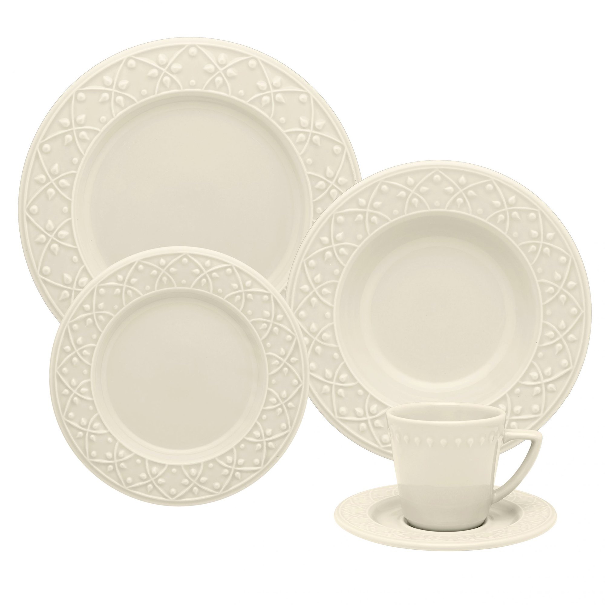 Kit 6 Tigelas Bowls Mendi Marfim Oxford® Cerâmica  500ml Cerâmica