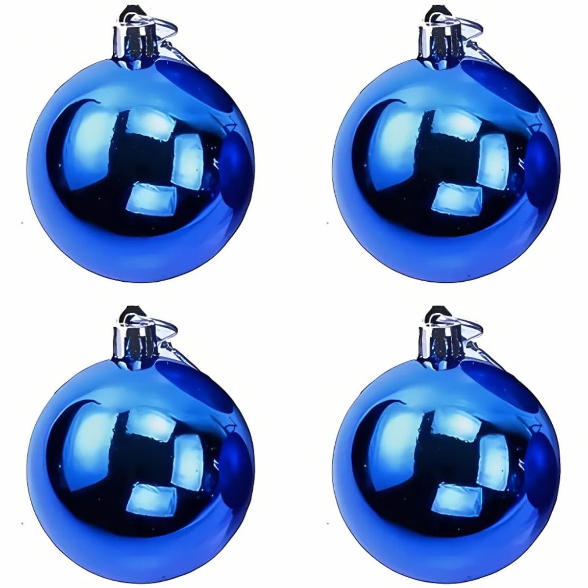 Kit 8 Bolas Azul Lisa Decoração Natalino Árvore Natal 60mm
