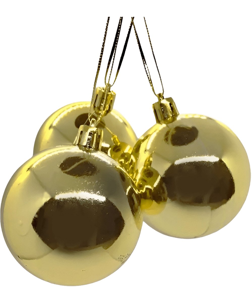 Kit 8 Bolas Dourada Decoração De Natal Árvore De Natal 60mm