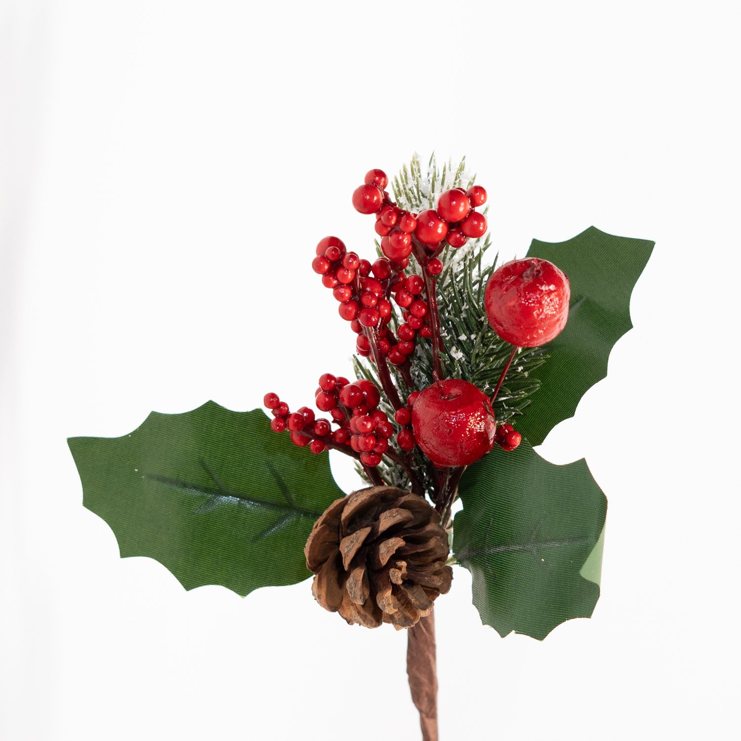 Kit 8 Ramo Artificial Frutas Vermelhas Decoração Natal 20cm
