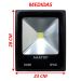 Kit 8 Refletor Led Holofote Externo Jardim Muro 50w Branco