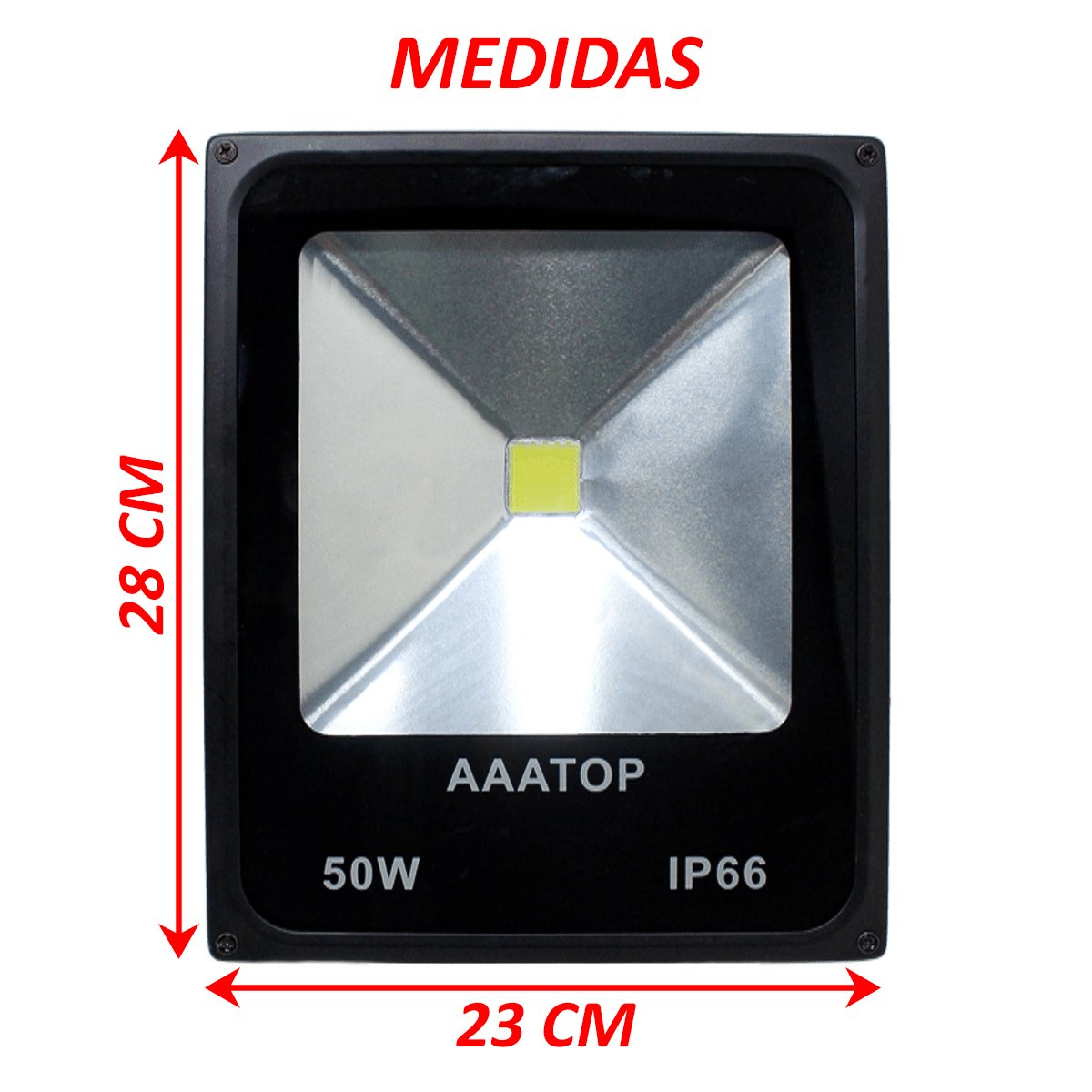 Kit 8 Refletor Led Holofote Externo Jardim Muro 50w Branco