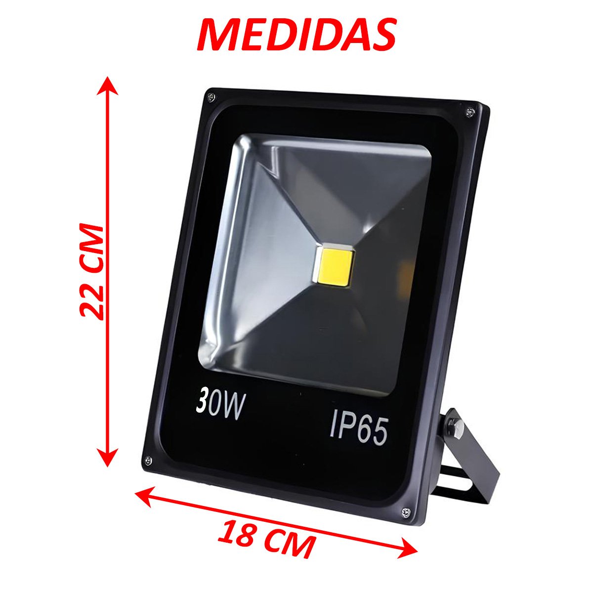 Kit 8 Refletores Led Holofote Externo Jardim Muro 30w Branco