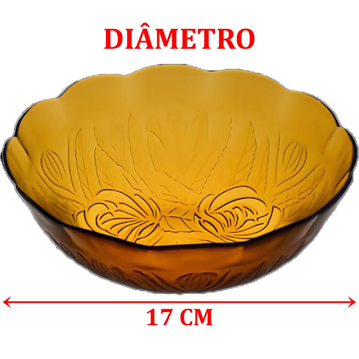 Kit 8 Tigela Sobremesa Pequena Bowl Âmber Em Vidro De 550ml