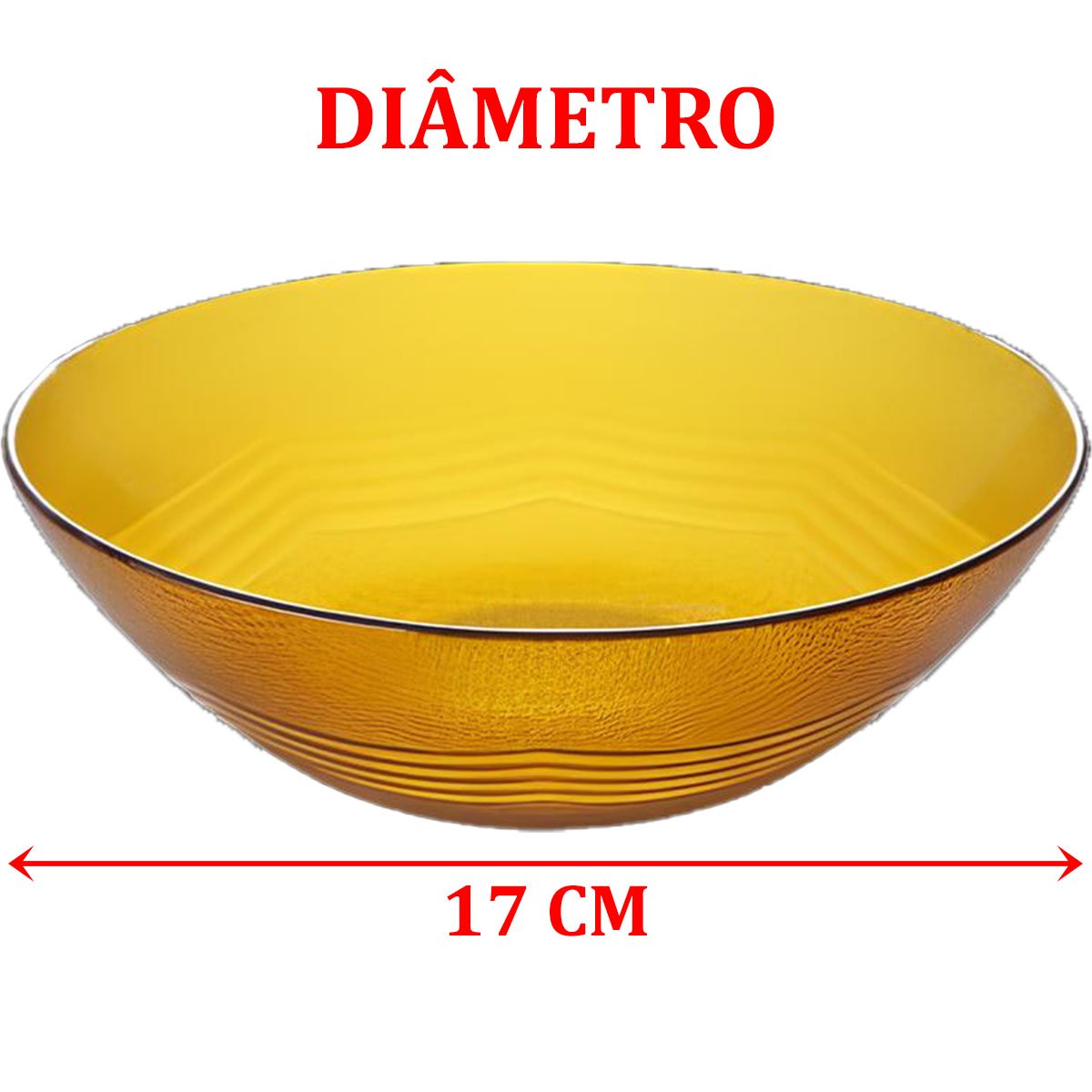 Kit 8 Tigela Sobremesa Pequena Bowl Âmber Em Vidro De 600ml