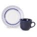 Kit 8 Xícara Biona Com Pires Cerâmica Vintage Cafezinho 65ml