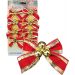 Kit 80 Laços Com Bolinhas Enfeite Natalino Dourado Brilhante