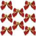 Kit 80 Laços De Bolinhas Natalino Pingentes Árvore Natal 6cm