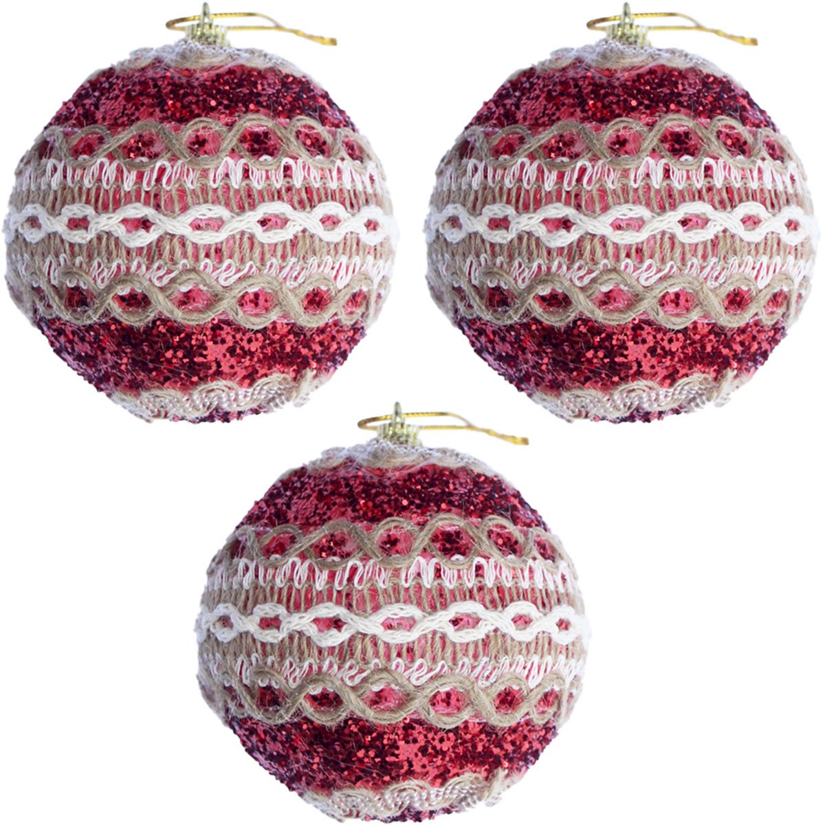 Kit 9 Bola Vermelha Natal Decoração Árvore De Natal De 75mm