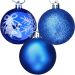 Kit 9 Bolas De Natal Árvore Natal Glitter Azul Enfeite 60mm