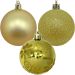 Kit 9 Bolas Enfeite Natal Árvore De Natal Flores Dourada 6cm