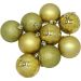 Kit 9 Bolas Enfeite Natal Árvore De Natal Flores Dourada 6cm