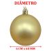 Kit 9 Bolas Enfeite Natal Árvore De Natal Flores Dourada 6cm