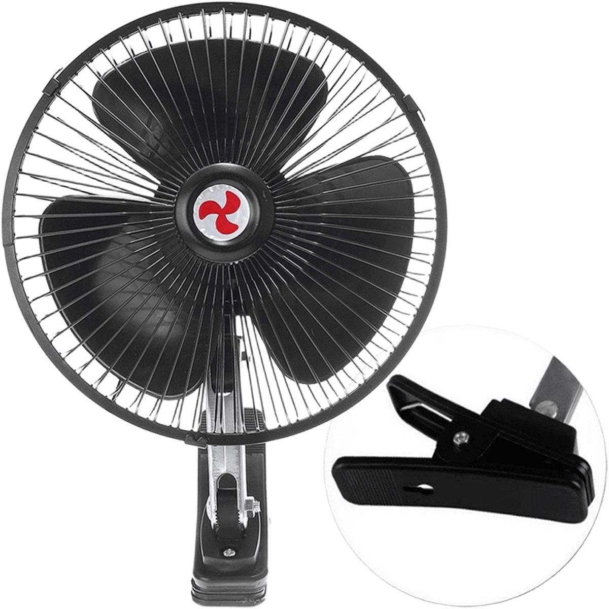 Kit 9 Mini Ventilador Veicular Carro Ônibus Caminhão De 20cm