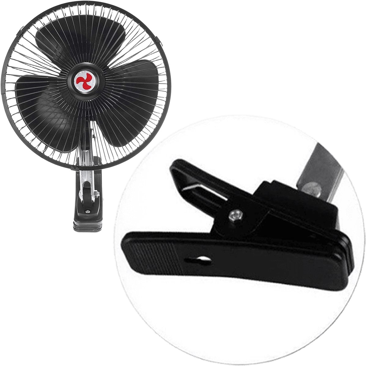 Kit 9 Mini Ventilador Veicular Carro Ônibus Caminhão De 20cm