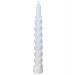 Kit 9 Vela Espiral Natalina Decoração Branco Torcida De 20cm