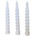 Kit 9 Vela Espiral Natalina Decoração Branco Torcida De 20cm