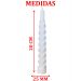 Kit 9 Vela Espiral Natalina Decoração Branco Torcida De 20cm