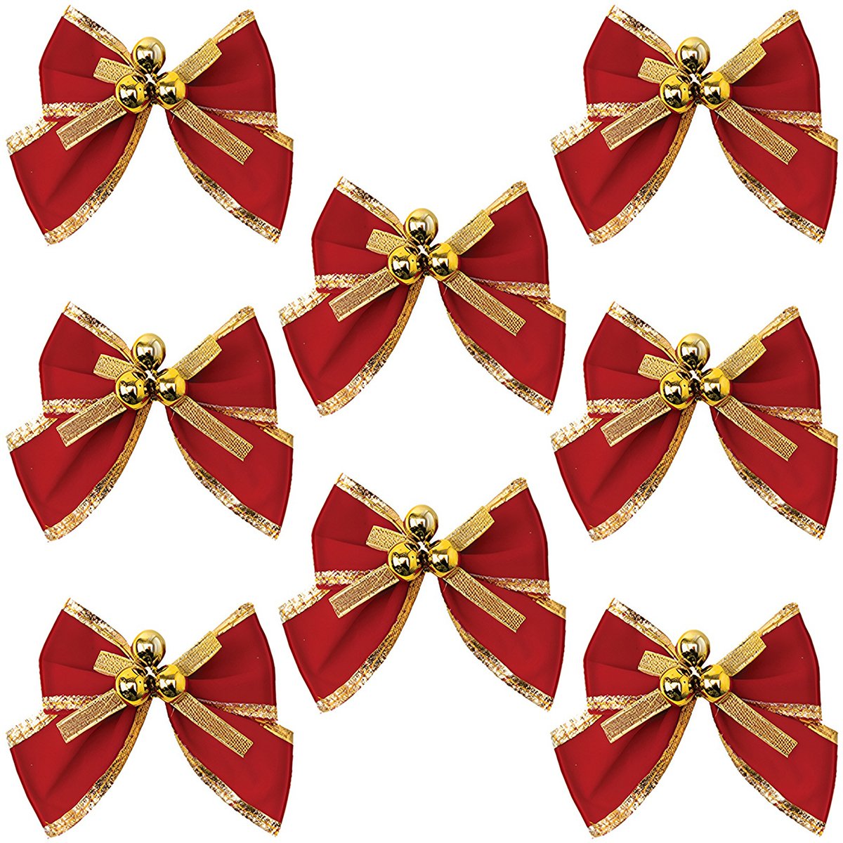 Kit 96 Laços De Bolinhas Natalino Pingentes Árvore Natal 6cm