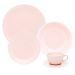 Kit Aparelho Jogo Jantar P/10 Pessoas 50Pçs Oxford Rosa