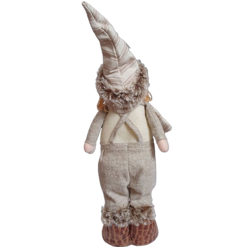 Kit Boneco Pelúcia Menino e Menina Natalino Enfeite Natal 48cm