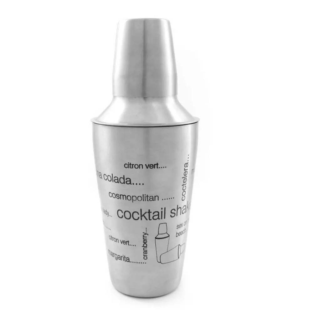 Kit Caipirinha Coqueteleira e Socador Inox 500ml 