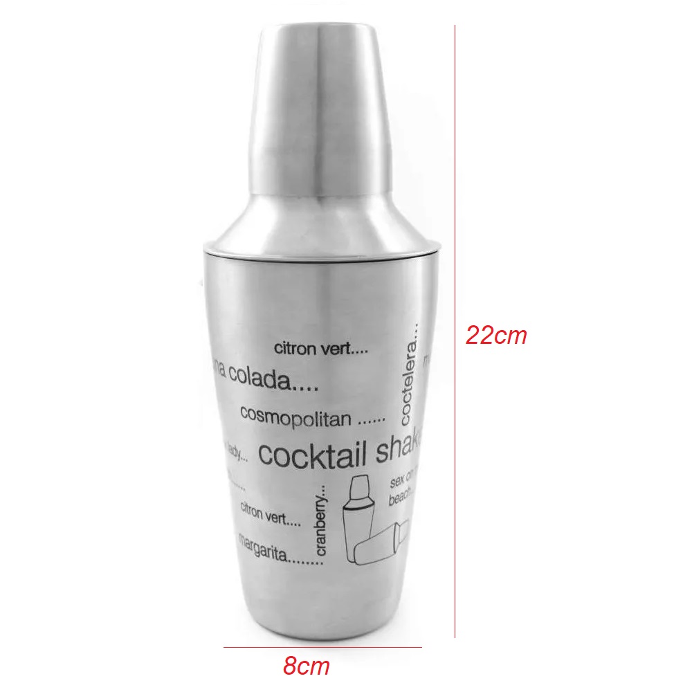 Kit Caipirinha Coqueteleira e Socador Inox 500ml 