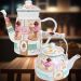 Kit Chaleira 2,5L Bule 1,2L Cake Esmaltados Indução Vintage