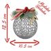 Kit Conjunto 12 Peças Decoração Enfeite Bola Árvore Natal Prata Glitter Natalina 12,5cm