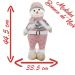 Kit Dupla Boneco Natal Rena Boneca de Neve Rosa Natalina Tecido 44,5cm