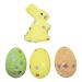 Kit Enfeites Decorativos Páscoa 3 Coelhinhos Com Ovos Decorados
