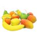 Kit Fruteira Redonda Com Frutas Artificial 12pçs Em Isopor