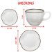 Kit Jogo Café Da Manhã Lanche Porcelana 220ml P/10 Pessoas