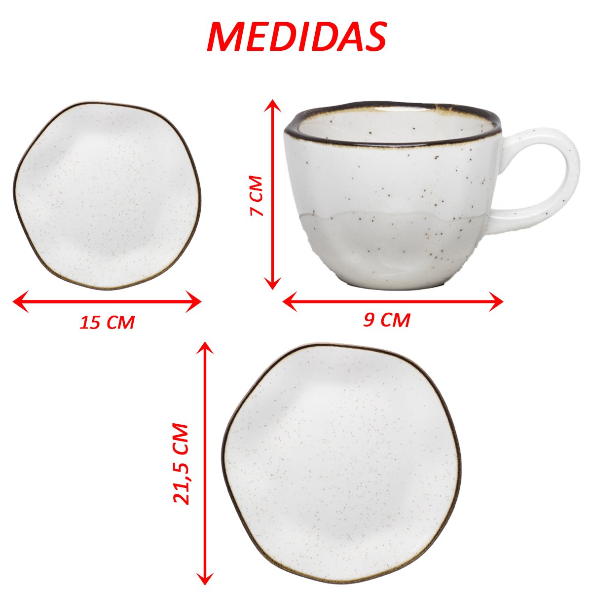Kit Jogo Café Da Manhã Lanche Porcelana 220ml Para 4 Pessoas