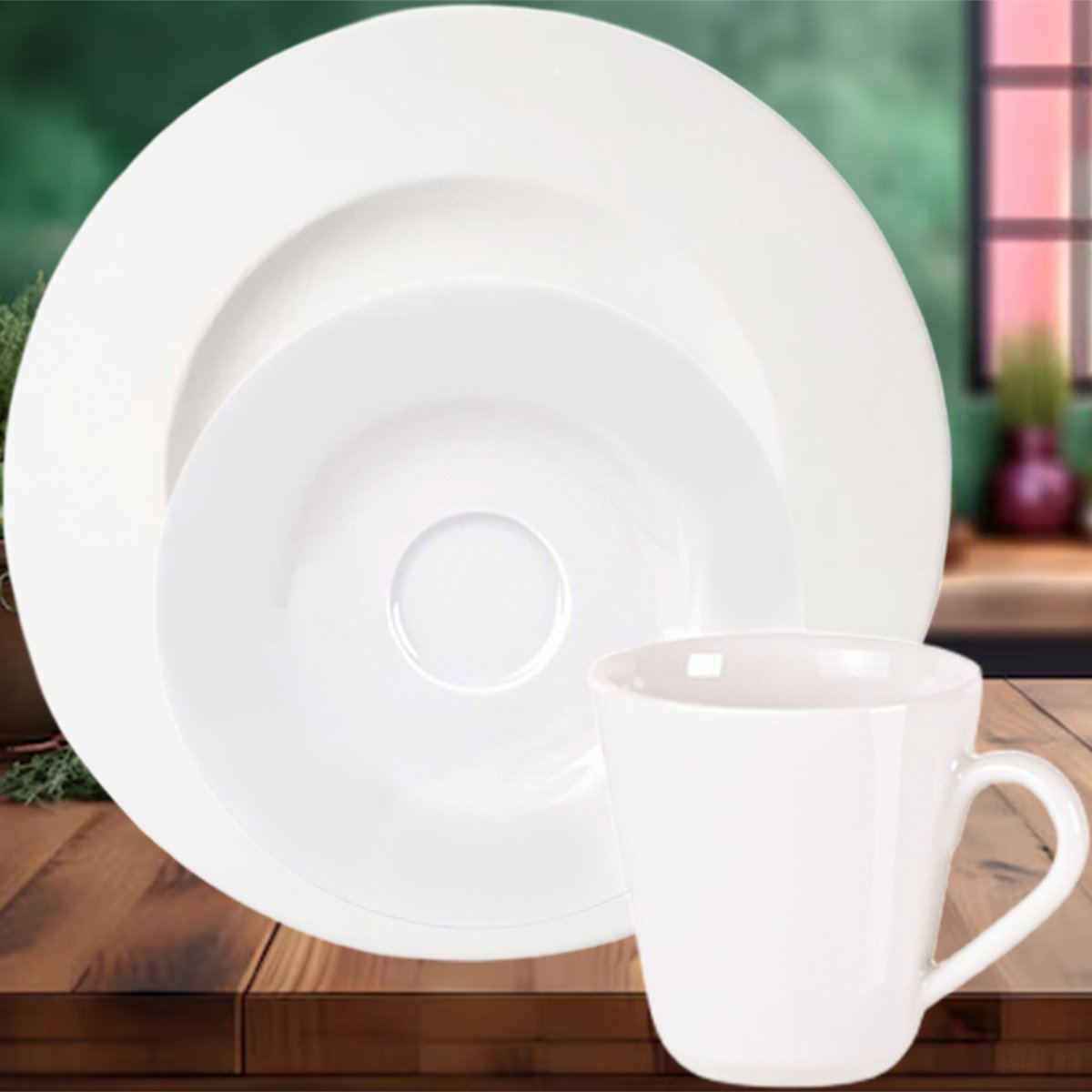 Kit Jogo Café Lanche 10 Pessoas 20Peças Aba Larga Tramontina