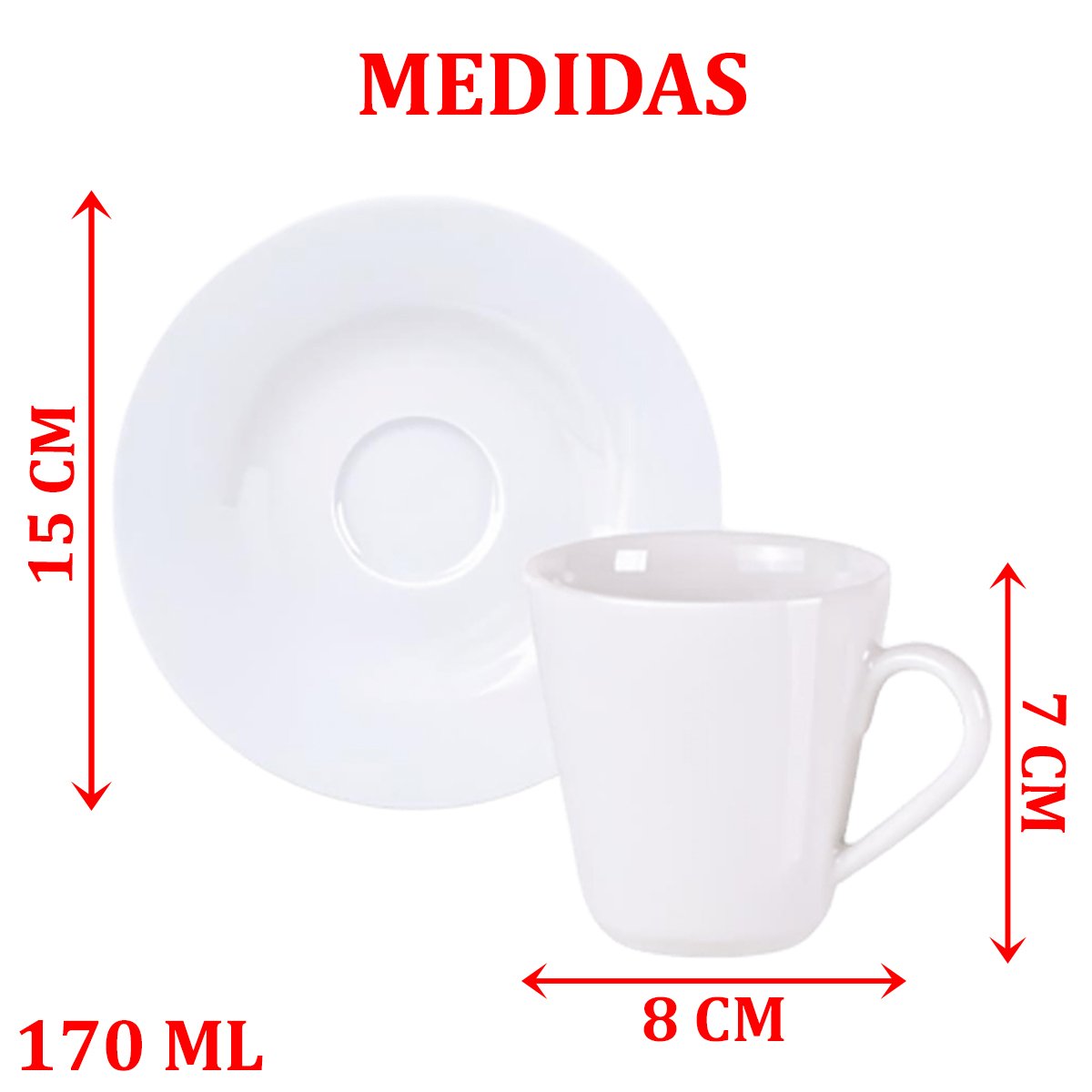 Kit Jogo Café Lanche 10 Pessoas 20Peças Aba Larga Tramontina