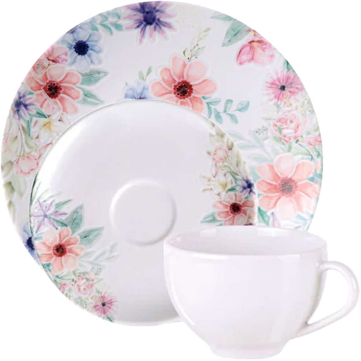 Kit Jogo De Café Lanche 6 Pessoas 12Pçs Floratta Tramontina