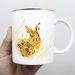 Kit Jogo De Caneca De Páscoa 6Pçs Coelho Em Argila De 380ml