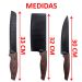 Kit Jogo De Faca Conjunto Faqueiro Cozinha Churrasco 6 Peças