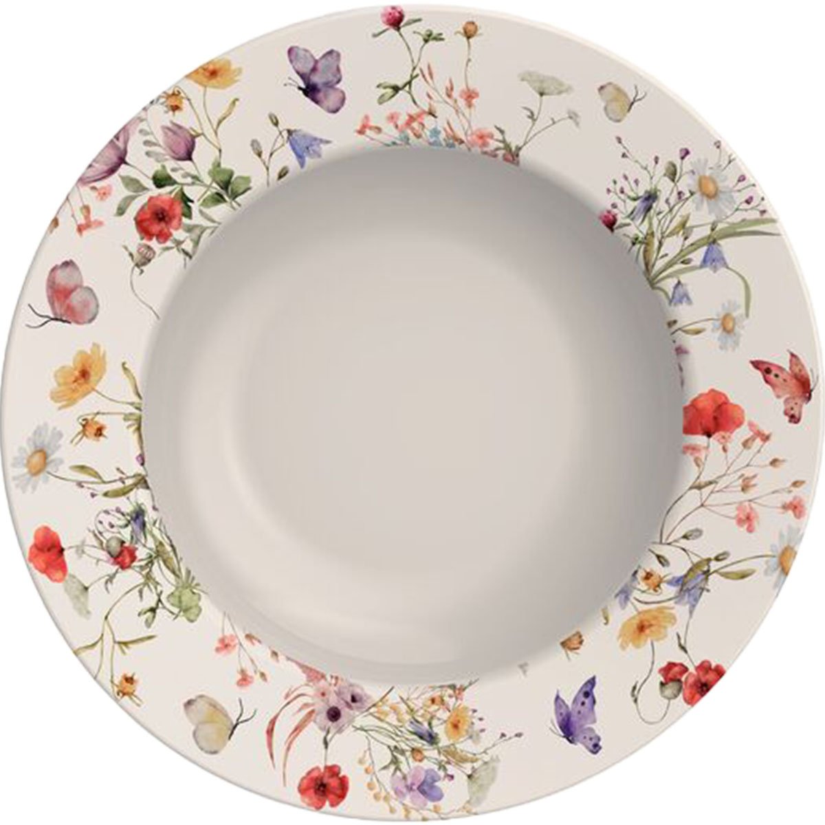 Kit Jogo De Prato Fundo Sopa 2 Pessoas 2Pçs Ana Clara 23cm